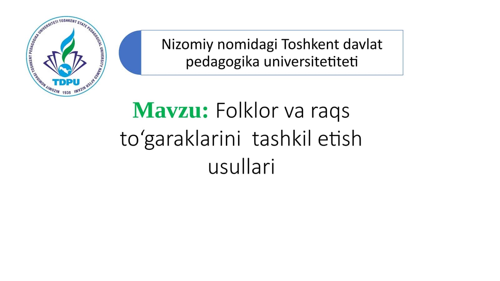 Folklorli Raqs To‘garaklarini Tashkil Etish 1