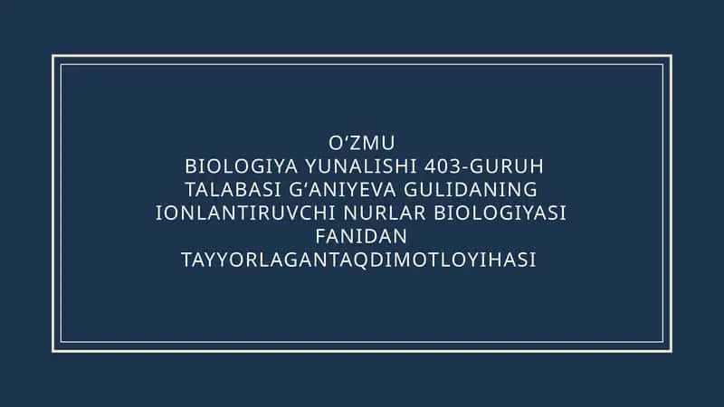 IONLANTIRUVCHI NURLARNING TAʼSIRI 1