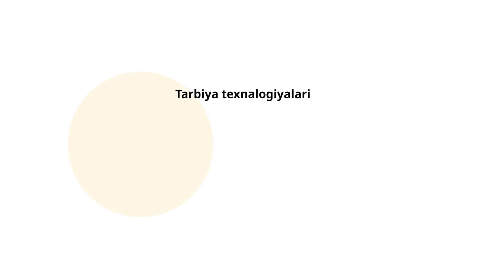 Tarbiya texnalogiyalari 1