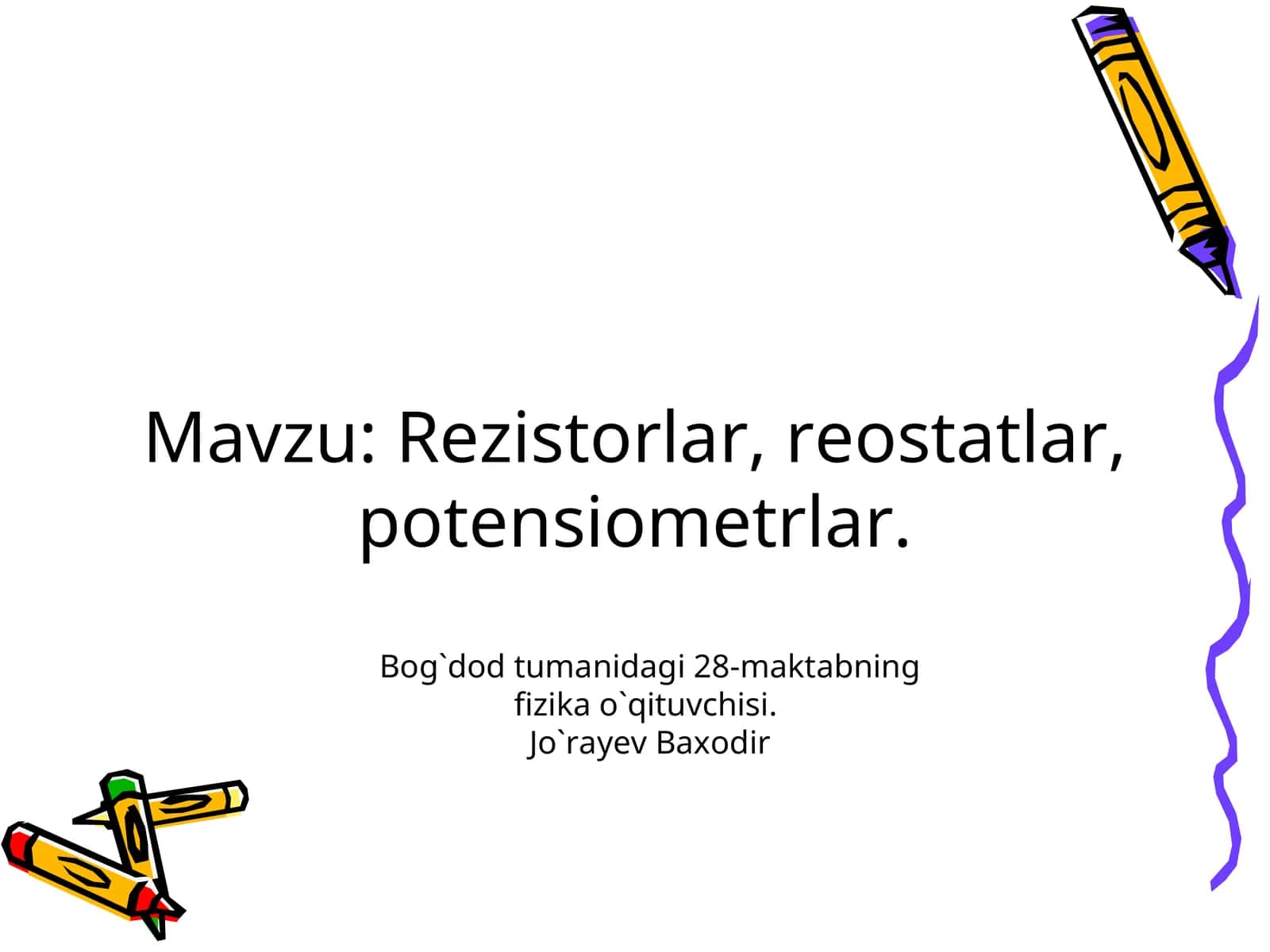 Rezistorlar, reostatlar, potensiometrlar 1