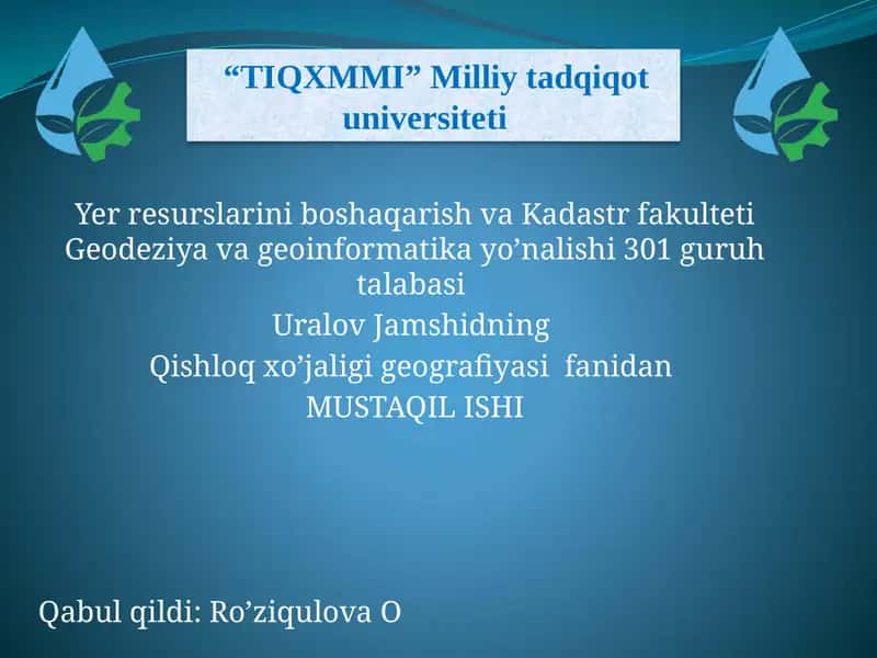 Hududlarni ixtisoslashuvi 1