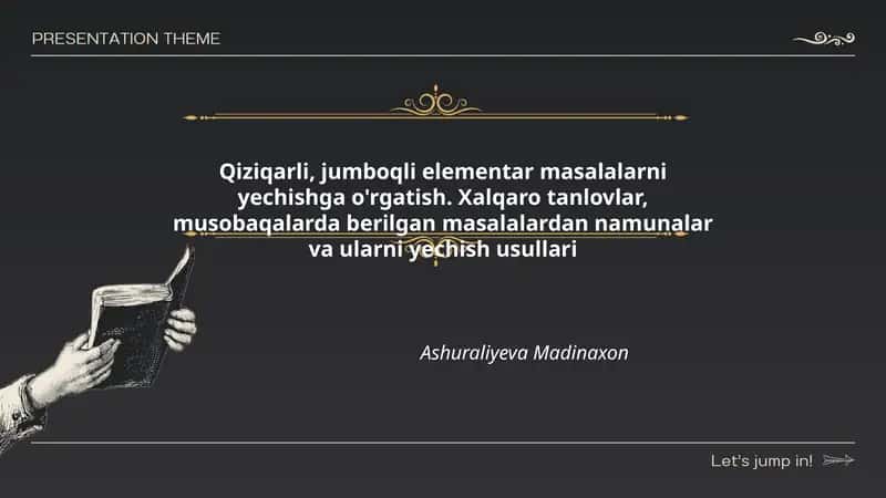 Qiziqarli, jumboqli elementar masalalarni yechishga o'rgatish 1