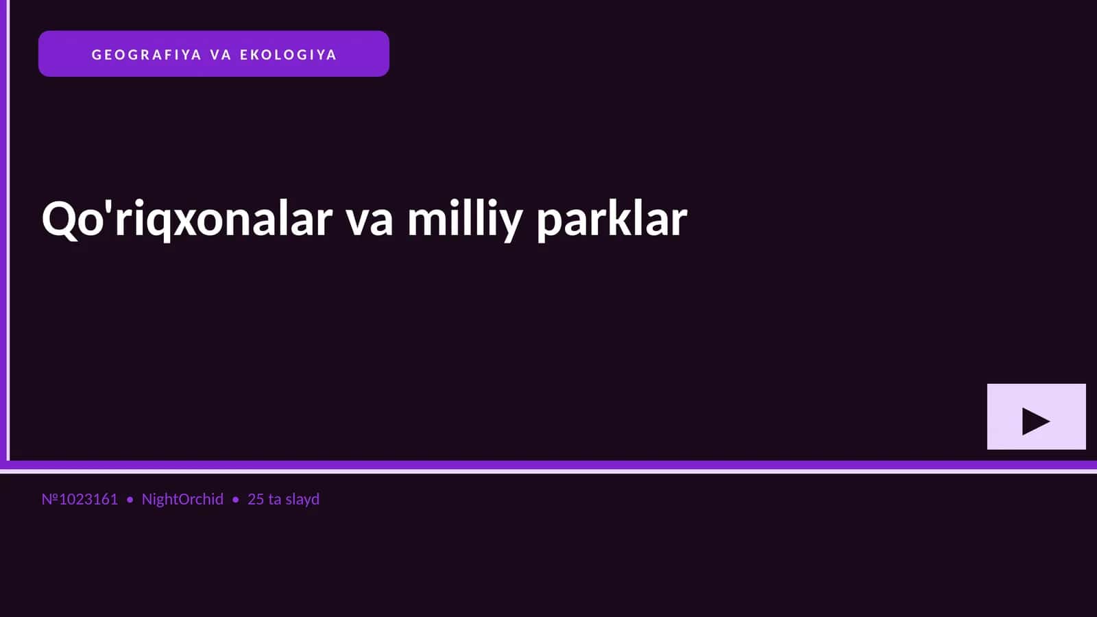 Qo'riqxonalar va milliy parklar 1
