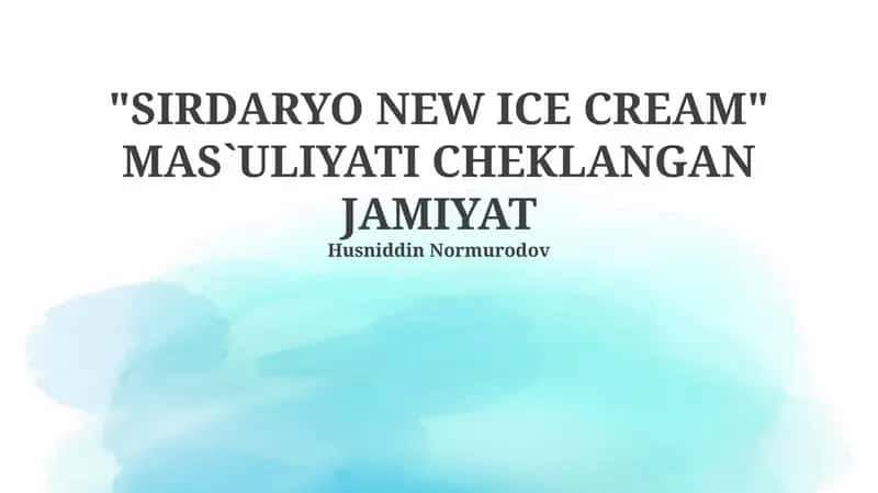 Sirdaryo New Ice Cream 1