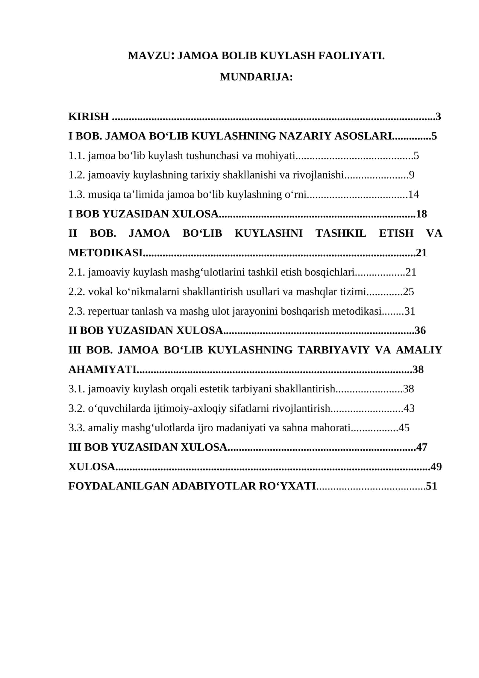 JAMOA BOLIB KUYLASH FAOLIYATI. 1