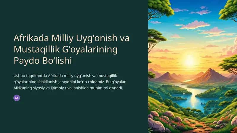 Shimoliy Afrikada Mustaqillik Harakati 1