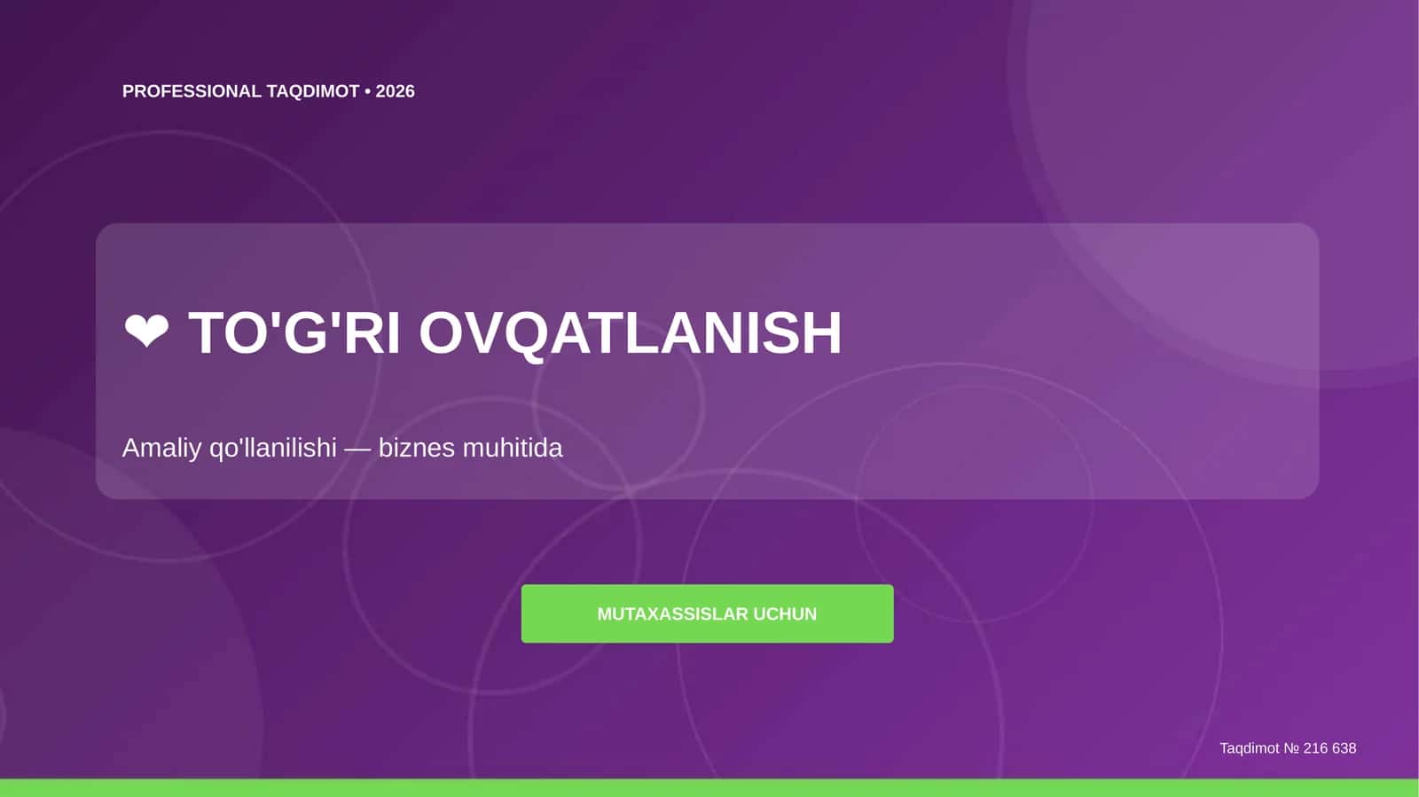 TO'G'RI OVQATLANISH 1