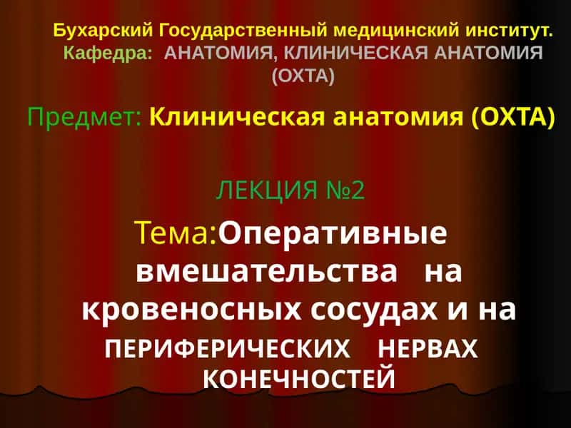 Клиническая анатомия (ОХТА) 1