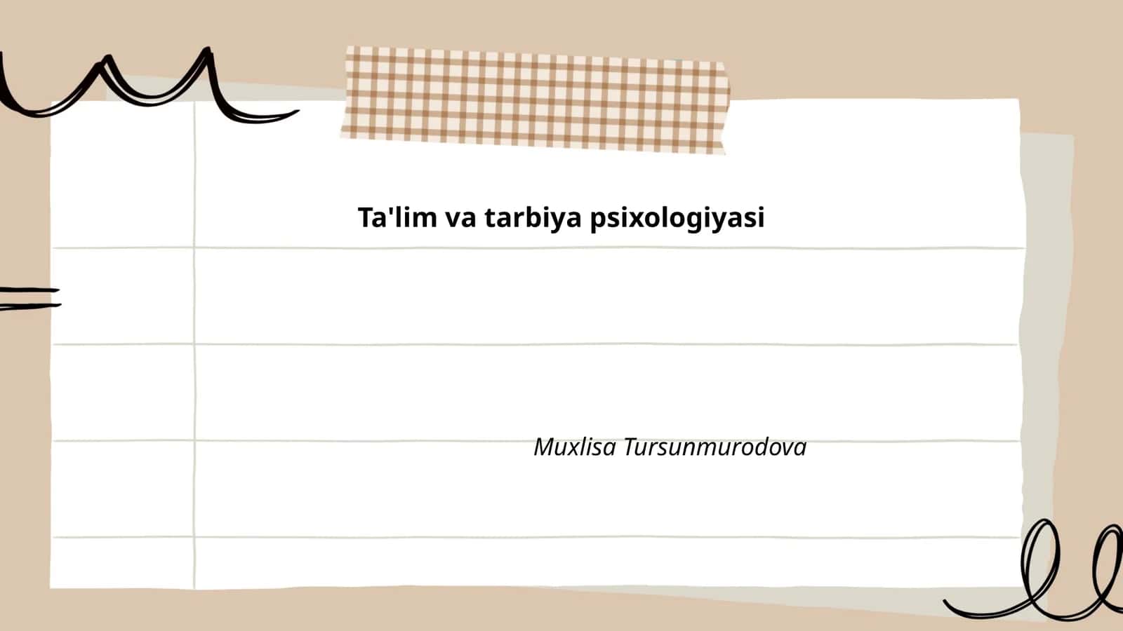 Ta'lim va tarbiya psixologiyasi 1