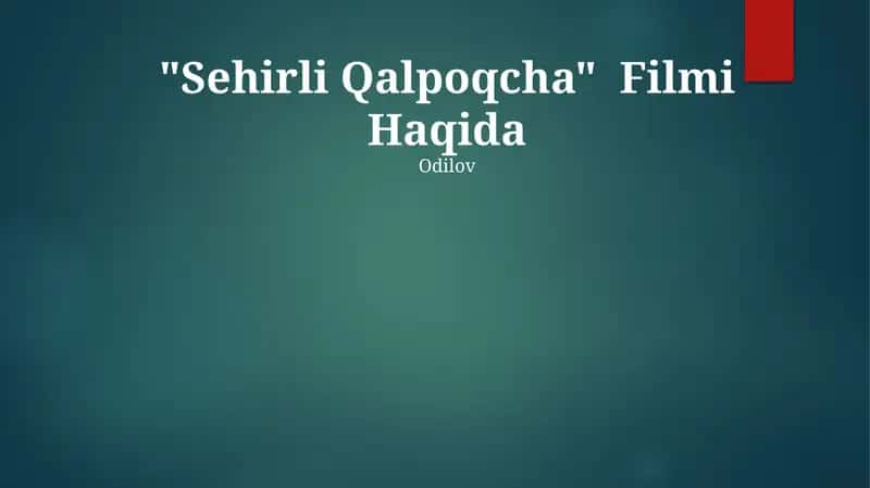 Sehirli Qalpoqcha 1