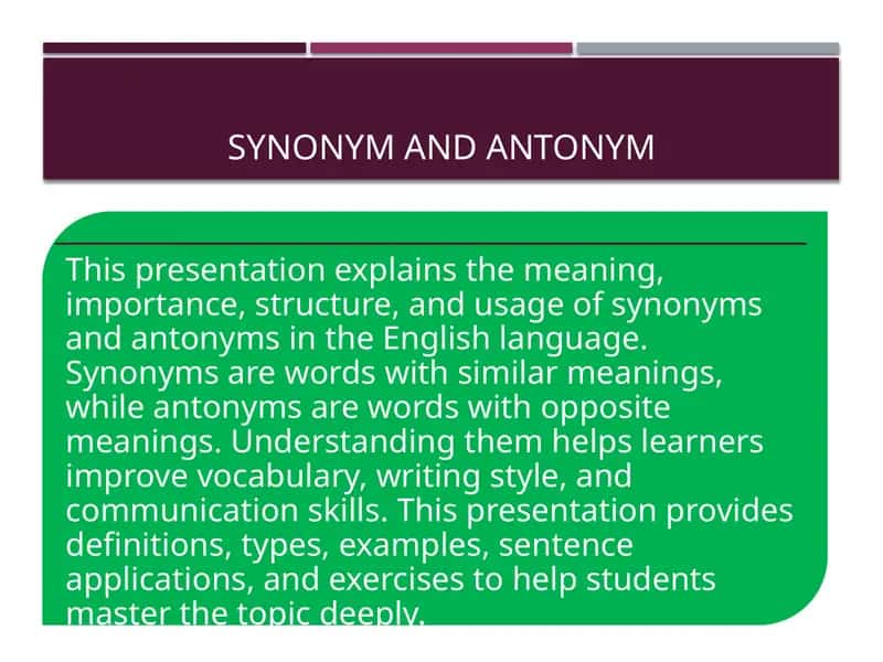 SynonymandAntonym 1