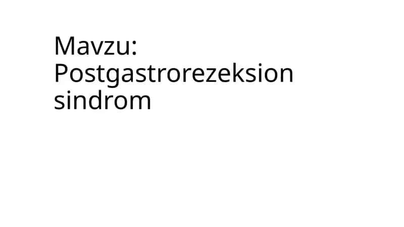 Postgastrorezeksion sindrom 1