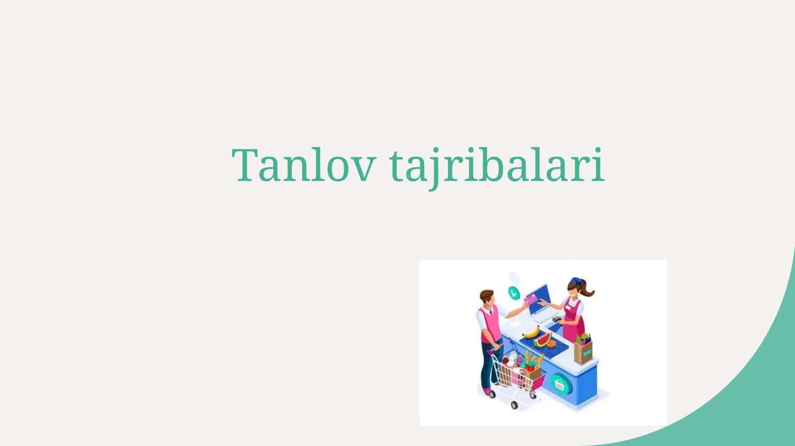 Tanlov tajribalari 1