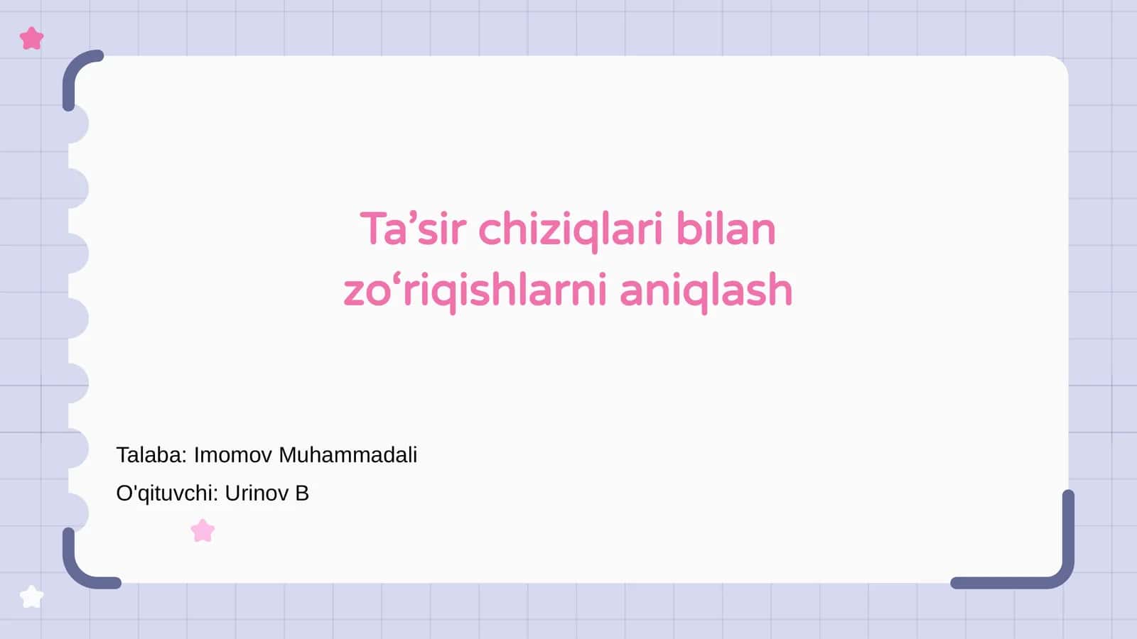 Ta’sir chiziqlari bilan zo‘riqishlarni aniqlash 1