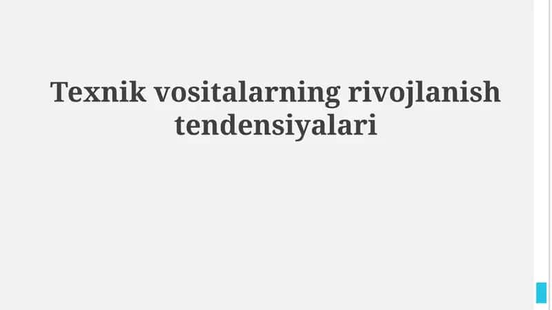Sun'iy intellekt va texnik jihozlar evolyutsiyasi 1