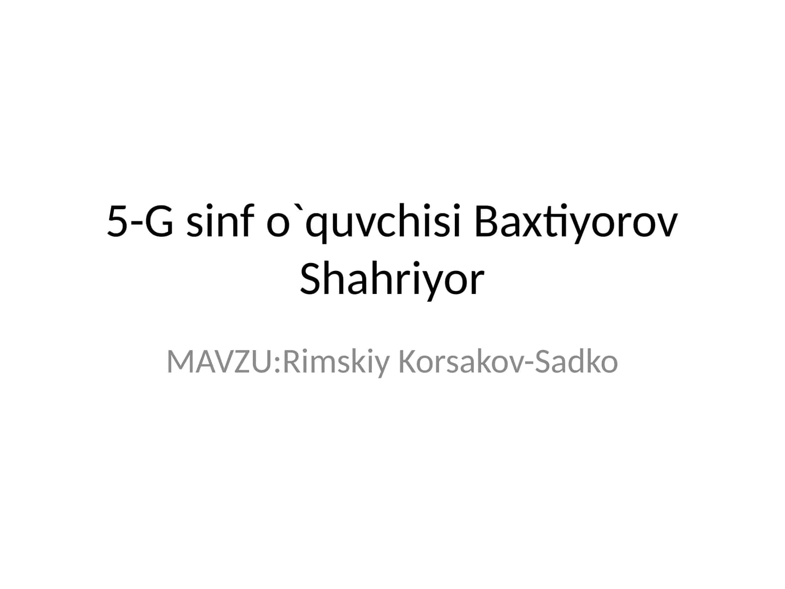 Rimskiy Korsakov-Sadko 1