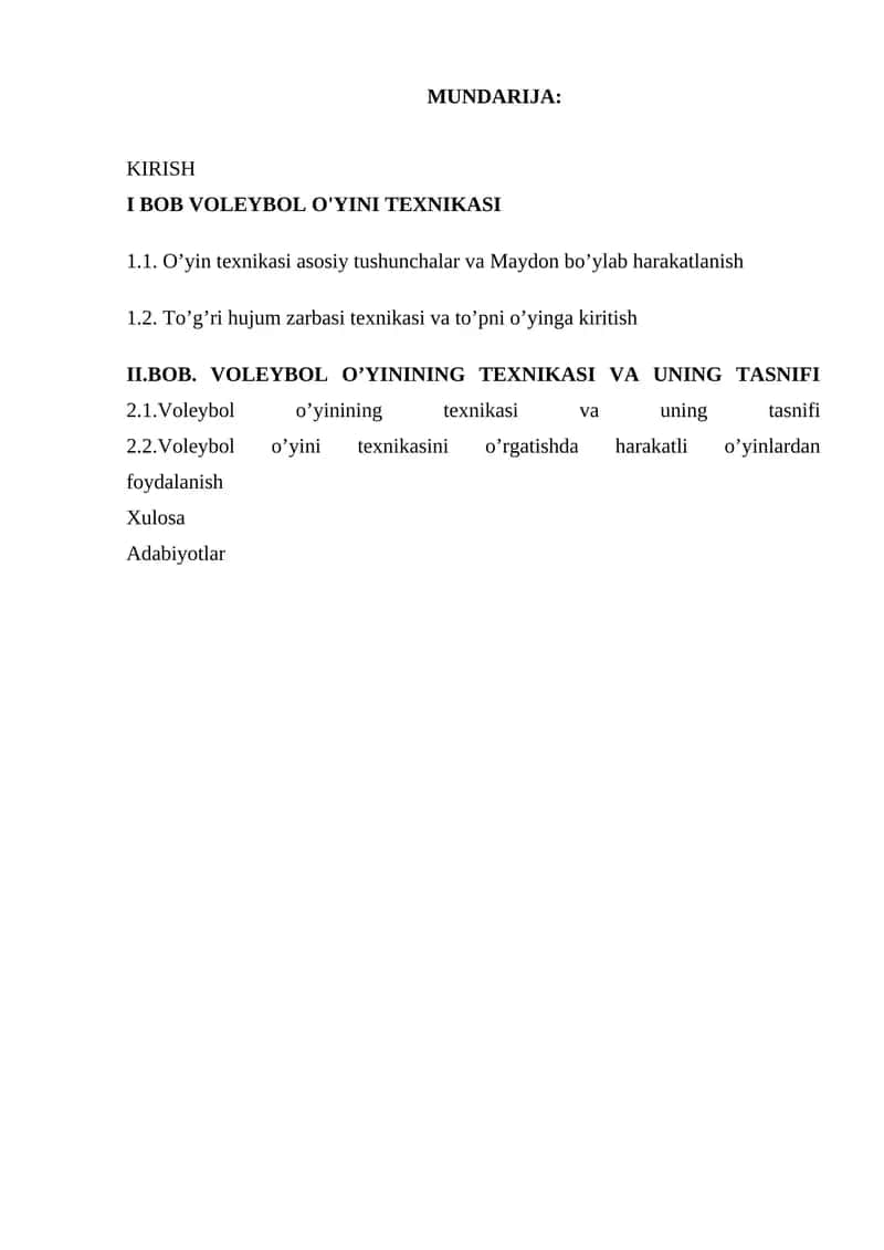 Voleybol o'yini texnikasi 1
