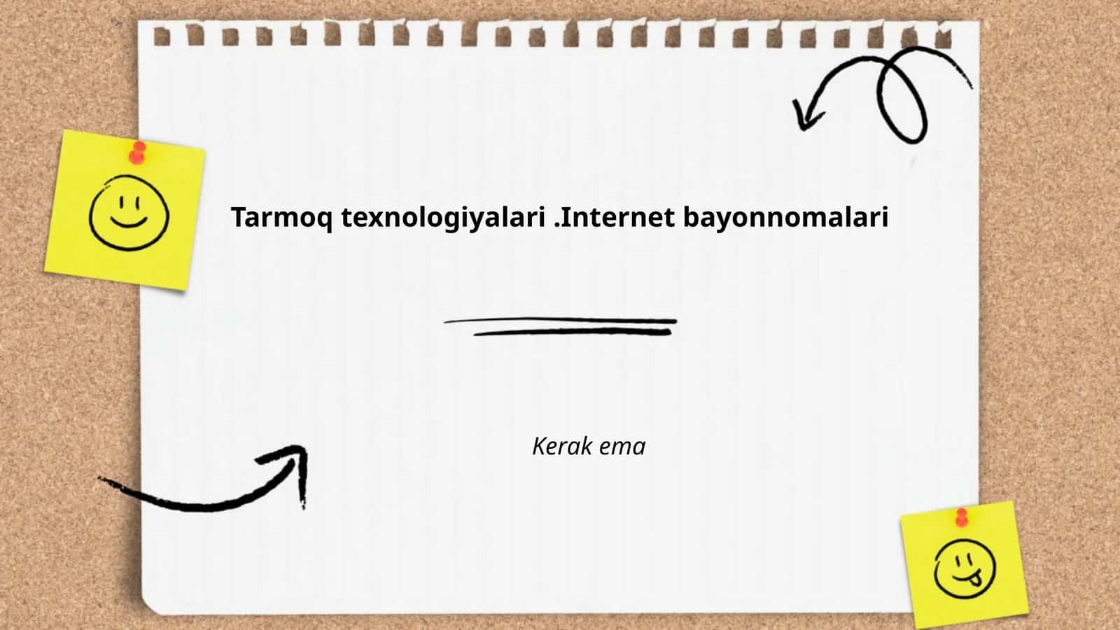 Tarmoq texnologiyalari.Internet bayonnomalari 1