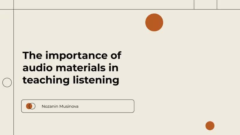 Audio materials in language learning 1