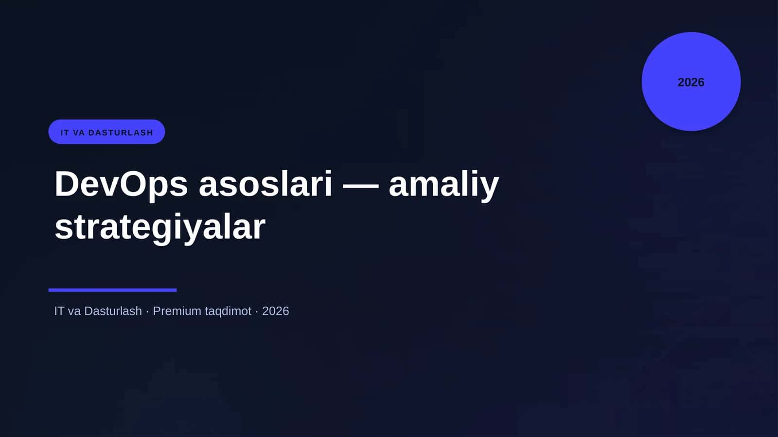 DevOps asoslari — amaliy strategiyalar 1