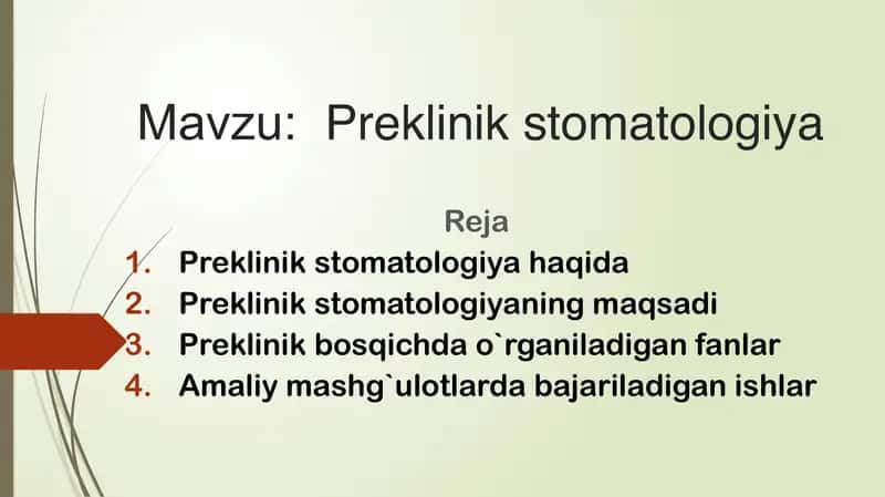 prezintatsiya "Preklinik stomatologiya" 1