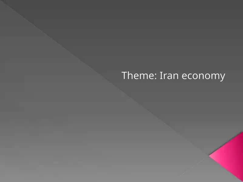 Iran economy 1