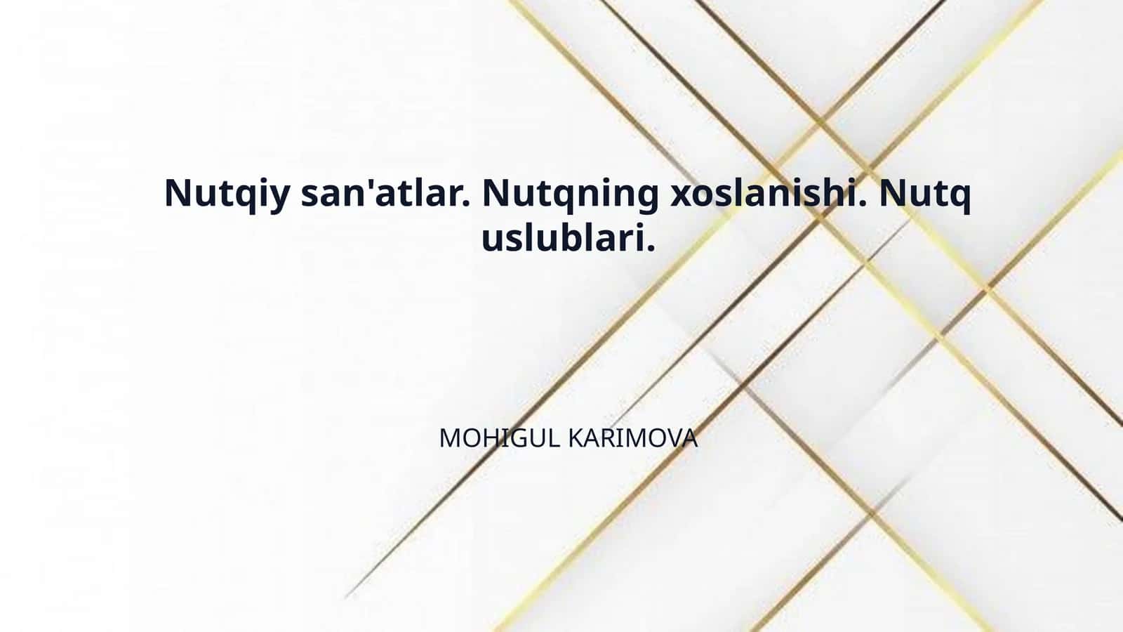 Nutqiy san'atlar. Nutqning xoslanishi. Nutq uslublari. 1