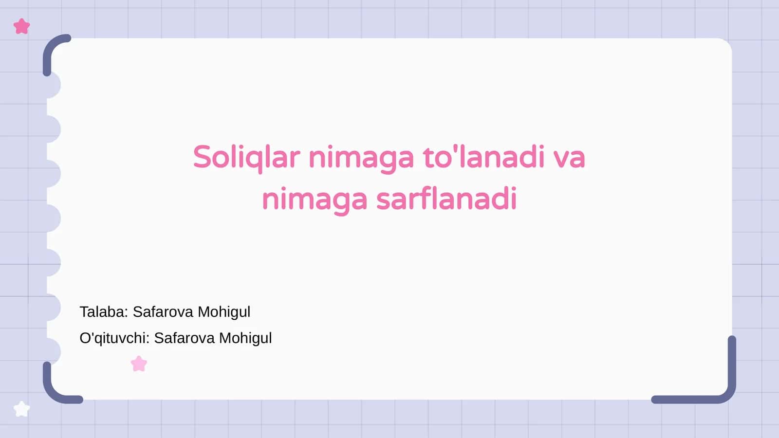 Soliqlar nimaga to'lanadi va nimaga sarflanadi 1
