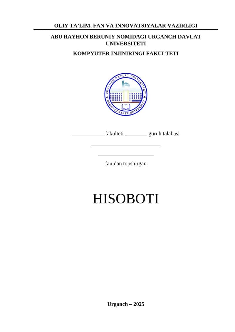HISOBOT YUZI 1
