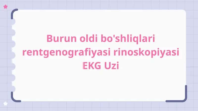 Prenazal bo'shliqlarning rentgenogrammasi 1