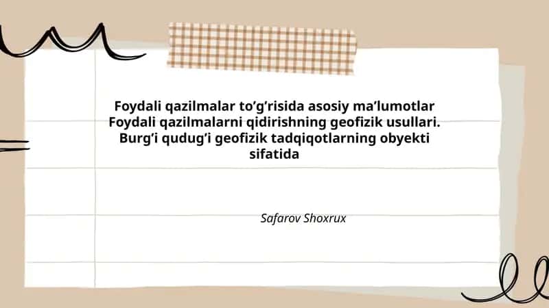 Foydali qazilmalar toʼgʼrisida asosiy maʼlumotlar 1