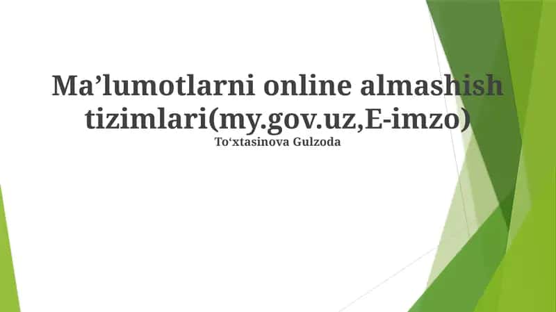 Elektron Raqamli Imzo (E-Imzo) 1