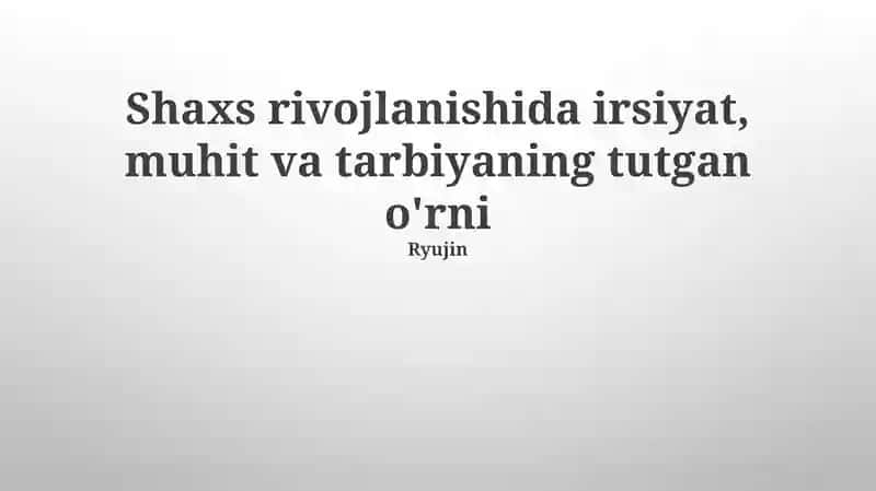 Ota-ona tarbiya uslublari va ularning ta'siri