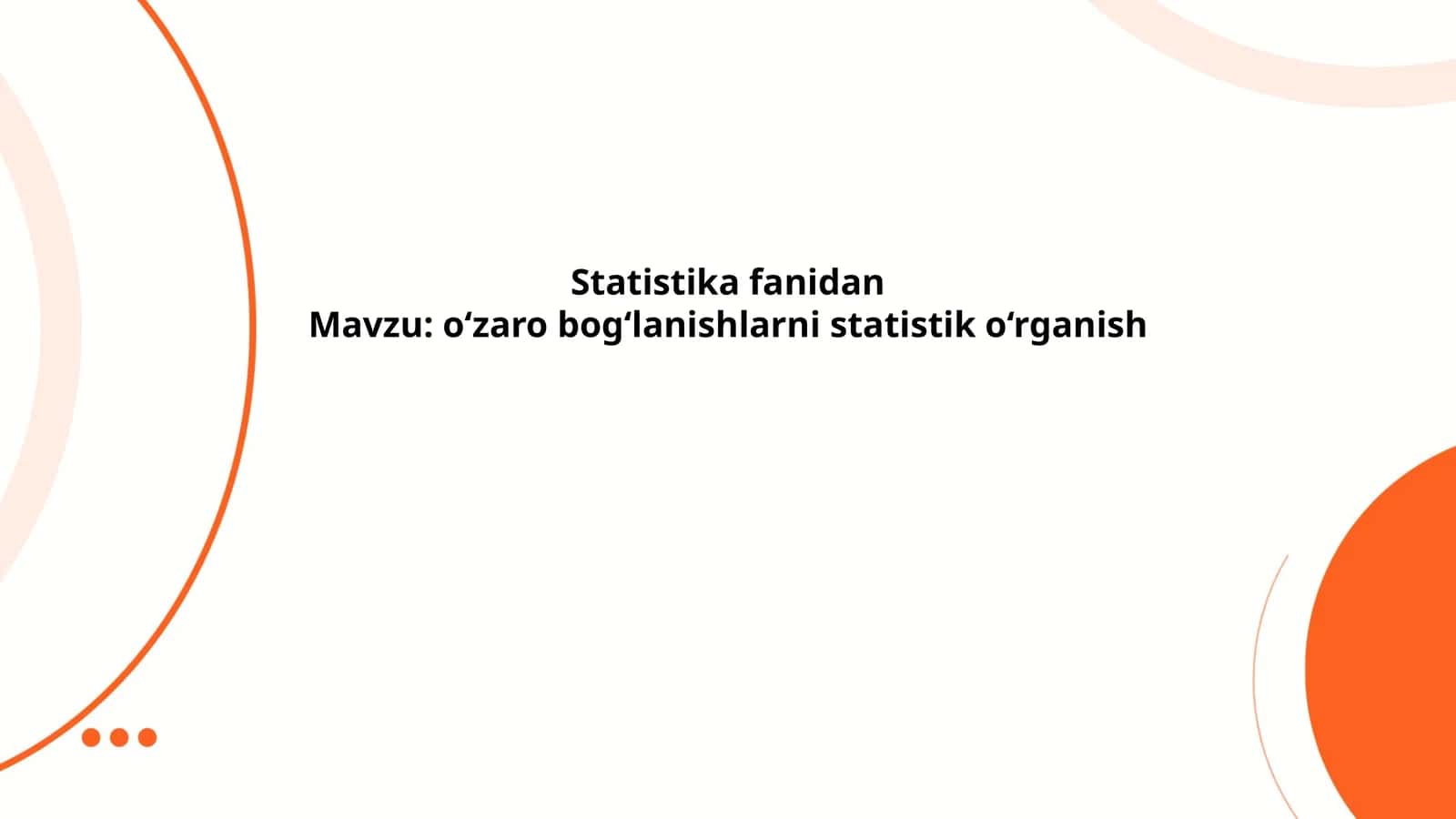 Korelyatsion tahlil 1