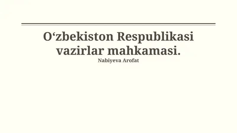 Vazirlar Mahkamasi 1