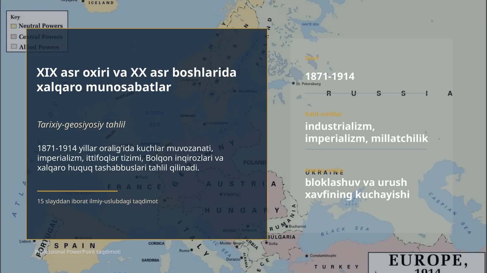 XIX asr oxiri va XX asr boshlarida xalqaro munosabatlar 1