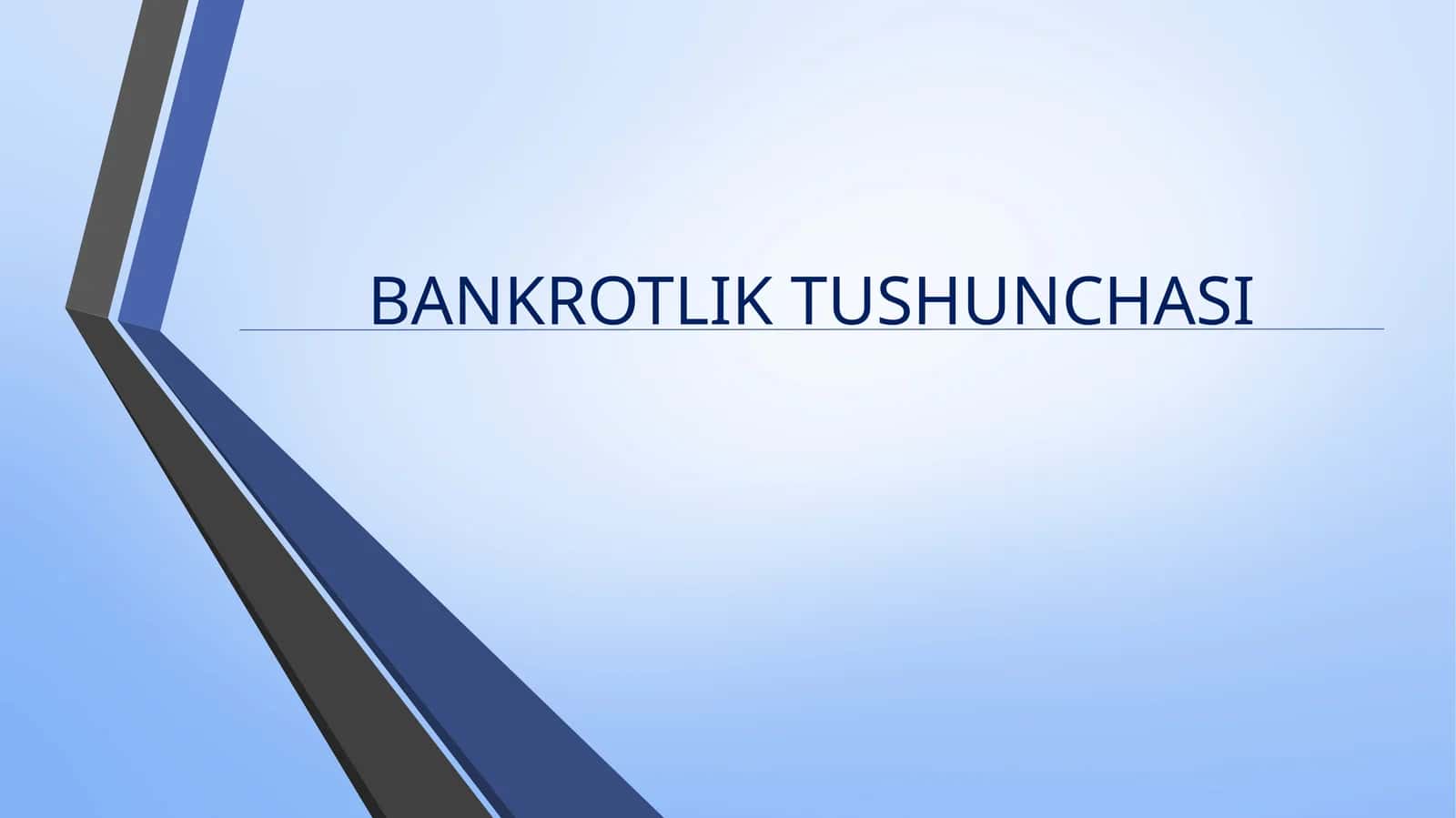 BANKROTLIK TUSHUNCHASI 1