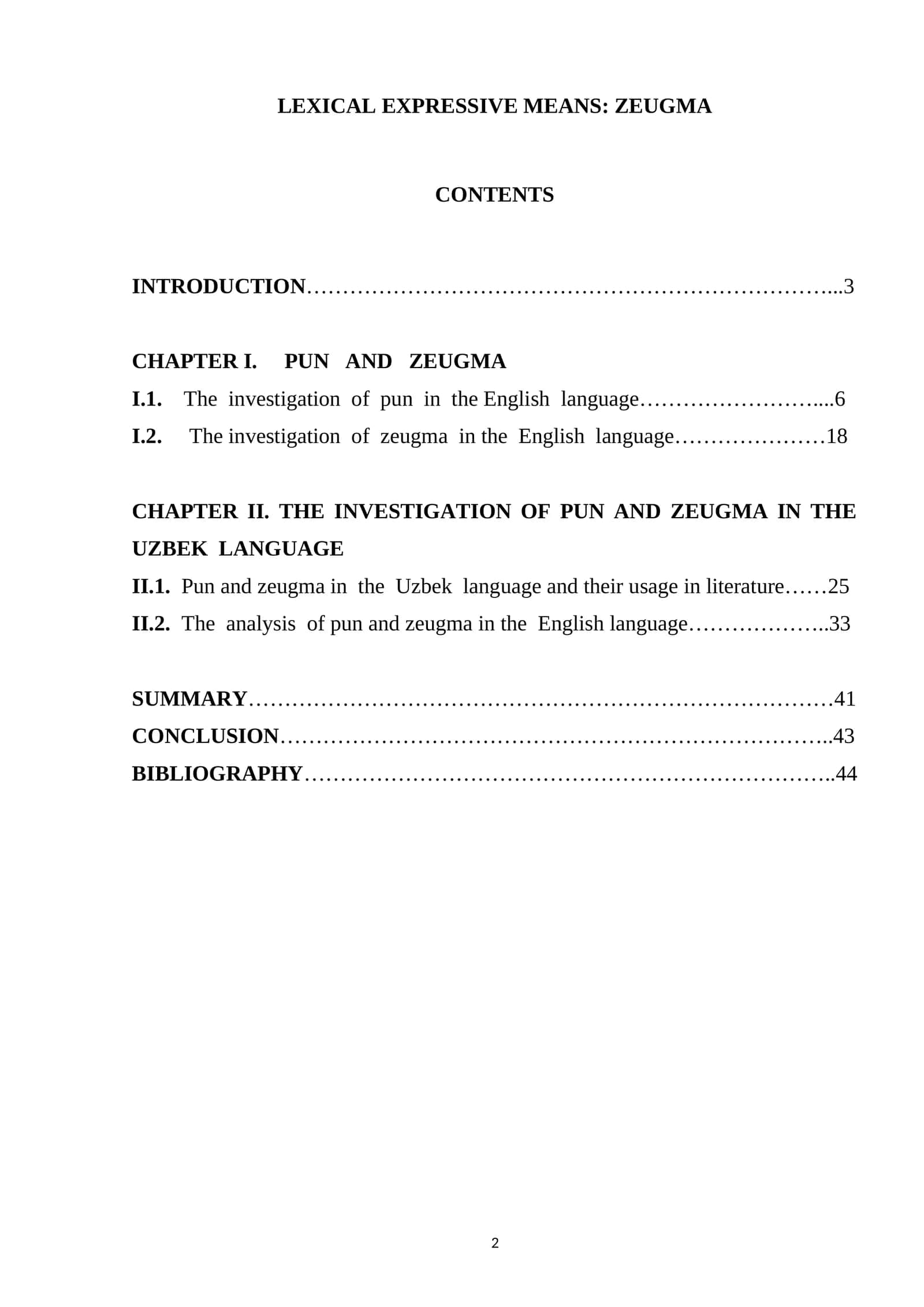 The investigation of Pun and Zeugma in the Uzbek language 1