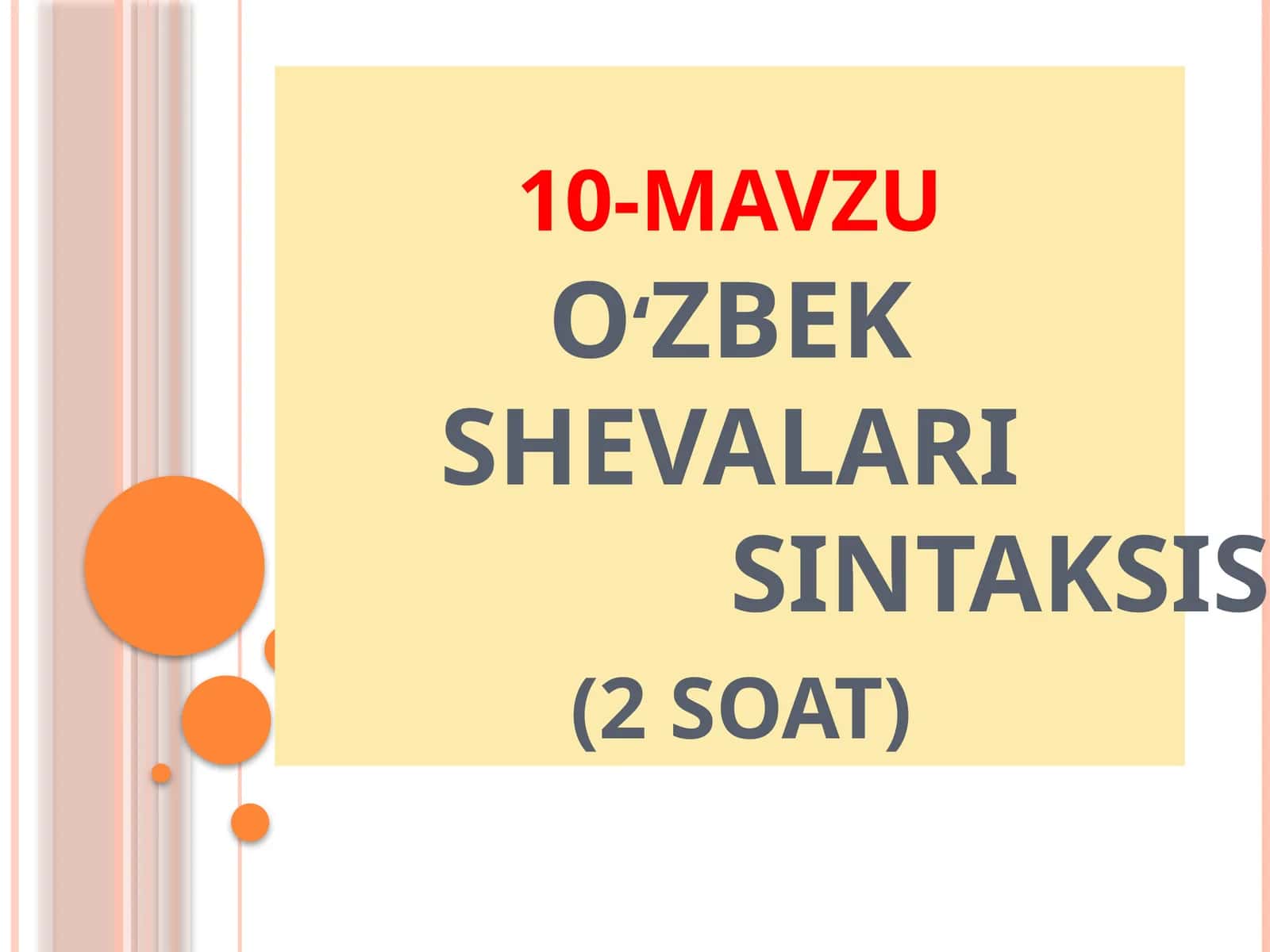 O‘ZBEK SHEVALARI SINTAKSISI 1