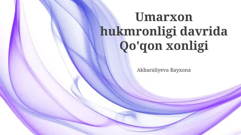 Qoʻqon xonligi davri haqida maʼlumotlar 1