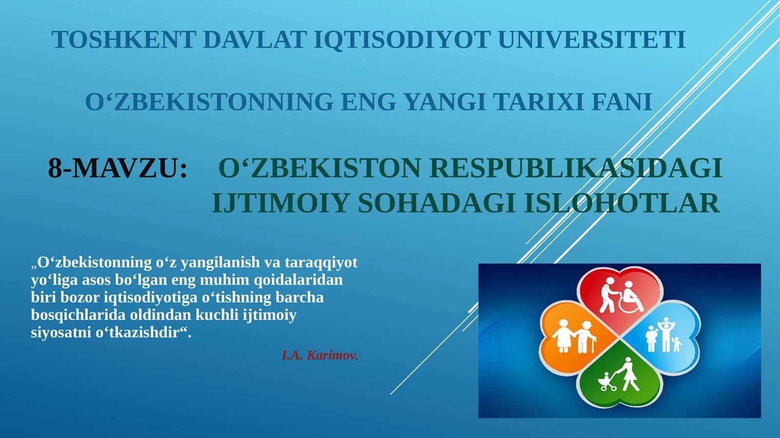 O‘ZBEKISTONNINGENG YANGI TARIXI FANI 1