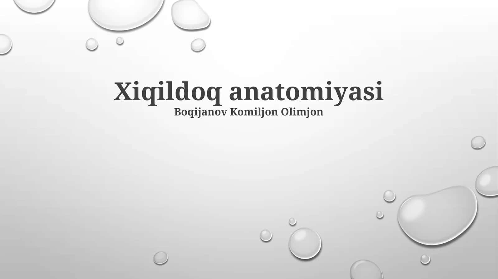 Xiqildoq anatomiyasi 1