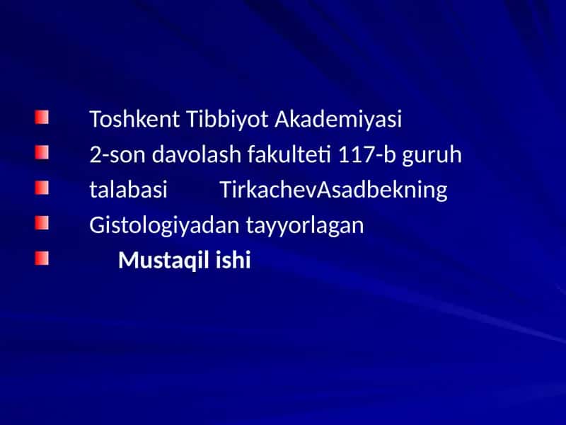 Gistologiya kurs ishi 1