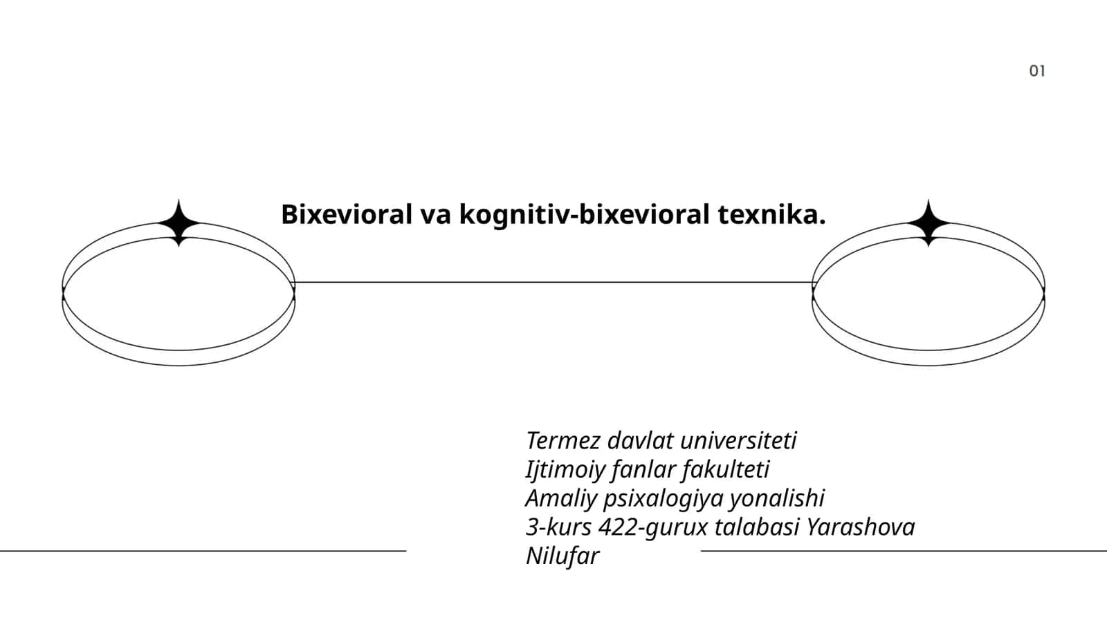 Bixevioral va kognitiv-bixevioral texnika 1