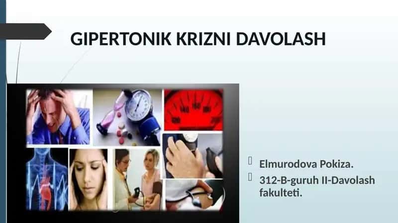 GIPERTONIK KRIZNI DAVOLASH 1