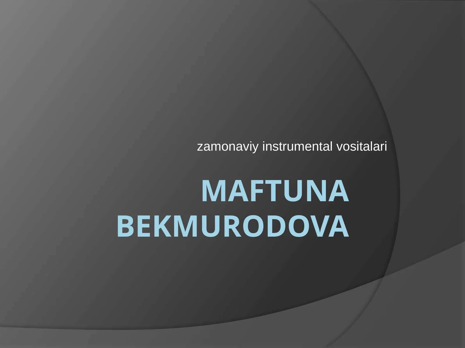 Zamonaviy instrumental vositalari 1
