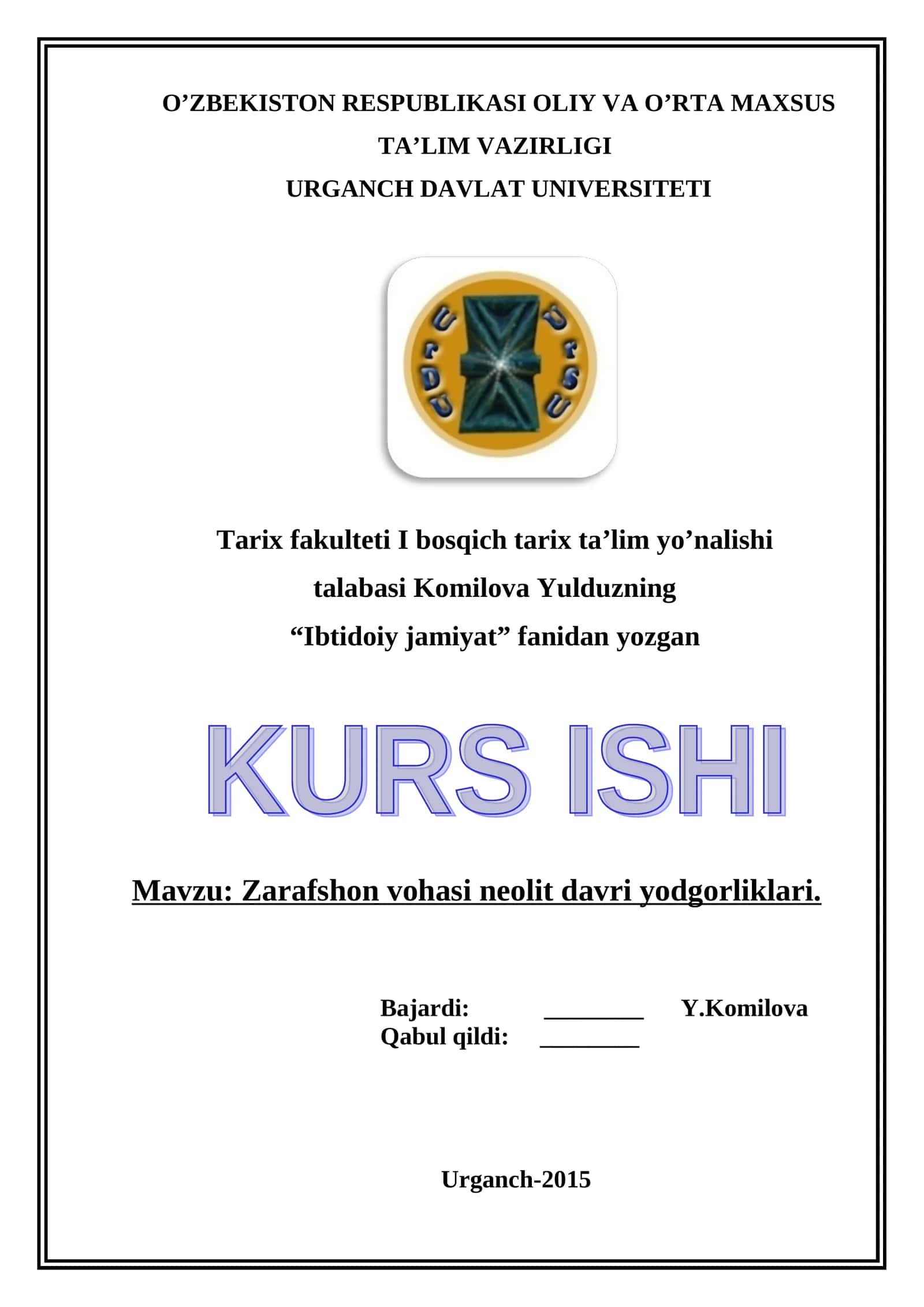 Zarafshon vohasi neolit davri yodgorliklari 1