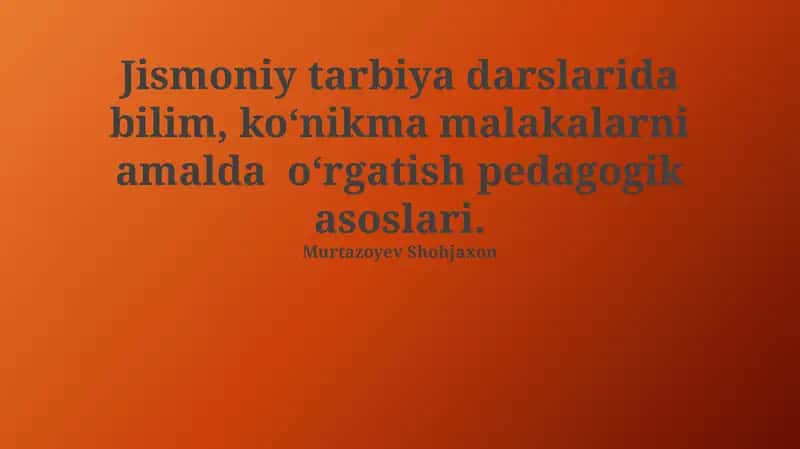 Jismoniy tarbiya darslari 1