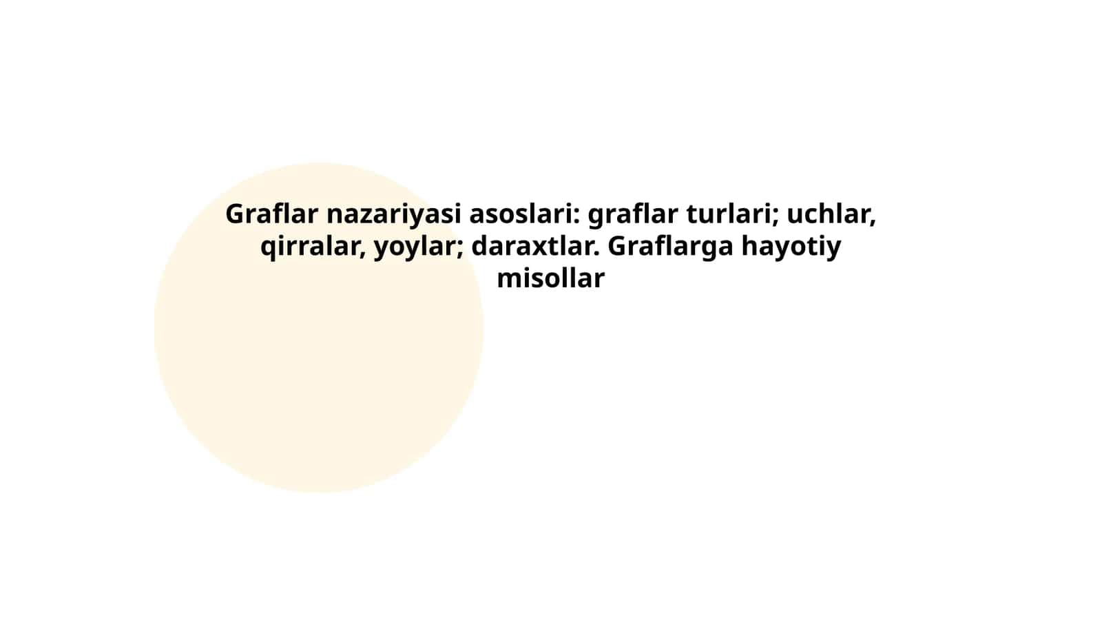 Graflar nazariyasi asoslari 1