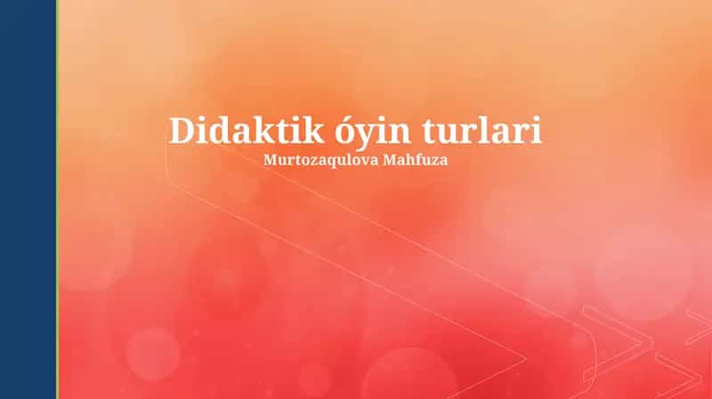 Konstruktorlik o'yinlari 1
